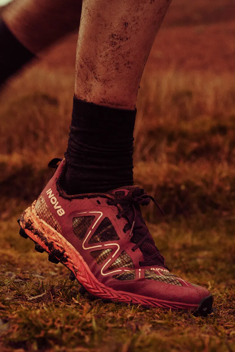 Inov8 MudTalon Speed Wide Women's Fell Running Shoe in Burgundy/Coral-9